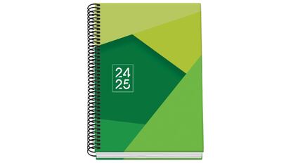 Agenda escolar de tapa dura.
