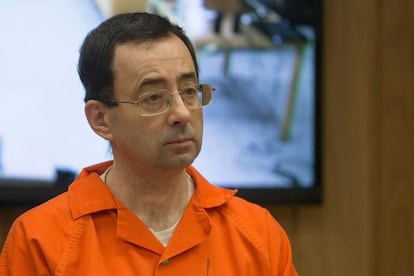 Larry Nassar, en el juicio en febrero.