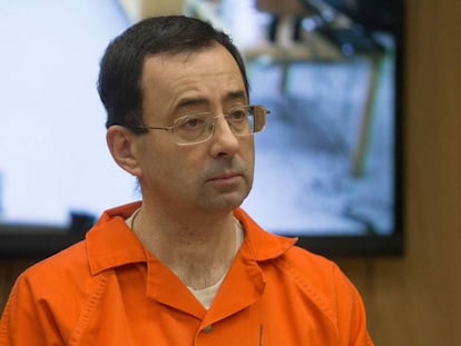 Larry Nassar, en el juicio en febrero.