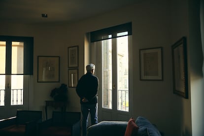 “I have books that deserve to outlive me, yes. ‘Conversation in the Cathedral’ and ‘The War of the End of the World.’ I worked very hard on those two books. But I don’t think about death,” says Vargas Llosa, pictured at his home in Madrid looking pensively out a window. 