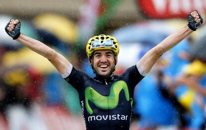 Ion Izagirre tras ganar la 20ª etapa del Tour.
