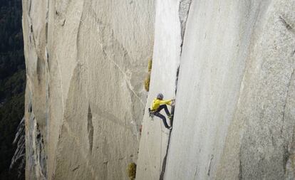 Jacopo Larcher, en el largo del Great Roof.