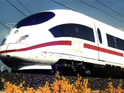 El modelo ICE 3 de Siemens, base del AVE, en el centro de pruebas de Wegberg-Wilderath (Alemania).