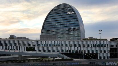 Sede del banco BBVA, en Madrid.