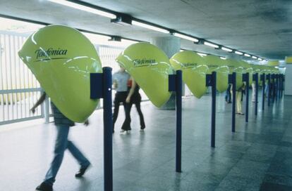 Cabinas de Telefónica en Brasil.