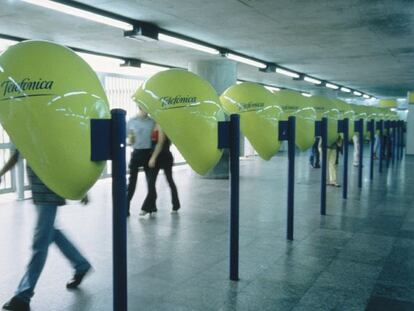 Cabinas de Telefónica en Brasil.