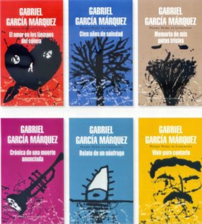 Portadas de algunos de los libros de García Márquez en Penguin Random House, elegidas por el propio escritor.