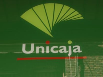 Logotipo de la entidad bancaria Unicaja.