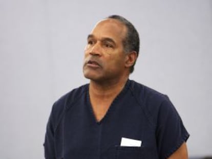 Simpson, durante el proceso por asalto en Las Vegas que finalmente lo llevó a la cárcel en 2008.