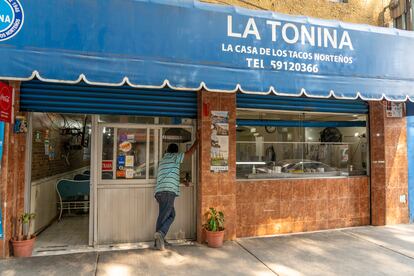 El local de la taquería 'La Tonina', en la colonia San Rafael.