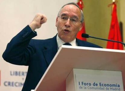 Manuel Pizarro, durante una conferencia el pasado jueves en Madrid.