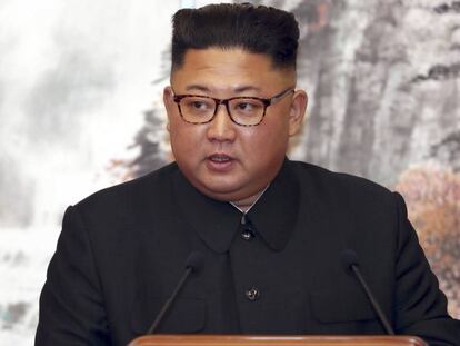 El presidente norcoreano Kim Jong Un durante una rueda de prensa el pasado 19 de septiembre.