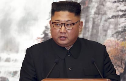 El presidente norcoreano Kim Jong Un durante una rueda de prensa el pasado 19 de septiembre.