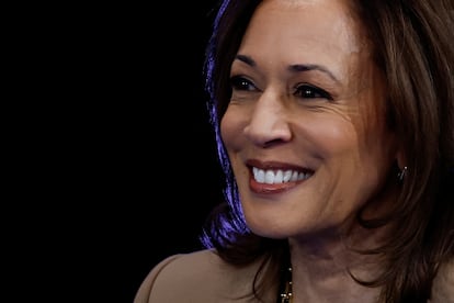 Kamala Harris, la vicepresidenta de Estados Unidos, durante la grabación de Univision de un encuentro con votantes en Las Vegas.