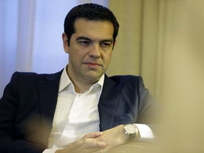 O premi&ecirc; grego, Alexis Tsipras. 