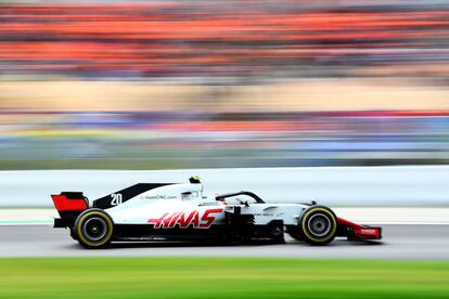 Kevin Magnussen, durante la carrera.