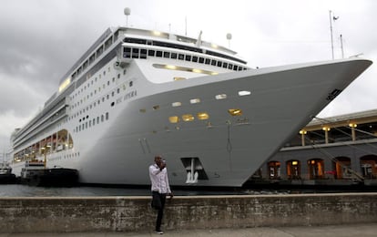 Un crucero de la compa&ntilde;&iacute;a MSC, en La Habana el 13 de enero de 2016. 