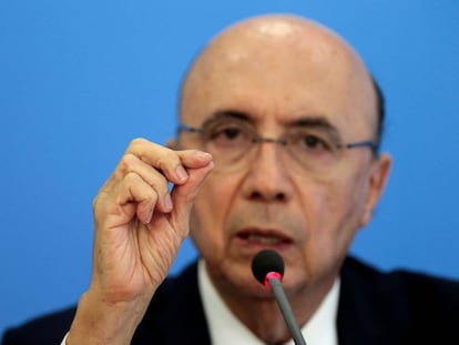 Ministro da Fazenda, Henrique Meirelles, em coletiva sobre PEC que limita aumento de gastos p&uacute;blicos