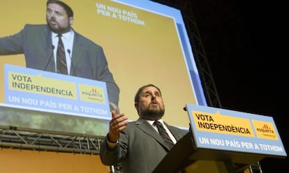 Oriol Junqueras, durante la pasada campaña electoral.