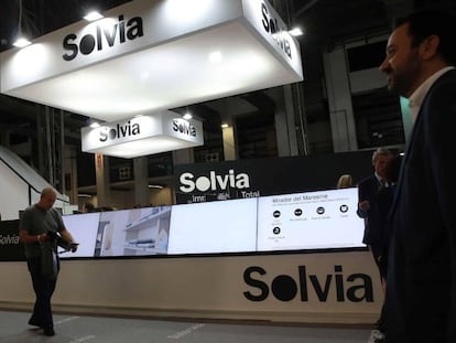 Expositor de Solvia en el salón inmobiliario Barcelona Meeting Point, el pasado año.  