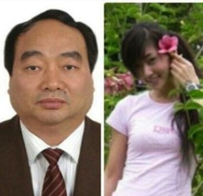 Lei Zhengfu, ex-secretário do Partido Comunista de um dos distritos de Chongqing e a jovem Zhao Hongxia.