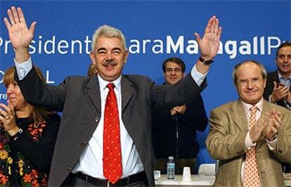 Maragall, al incio del Consell Nacional del PSC en el que se ha aprobado el pacto alcanzado con ERC e ICV.