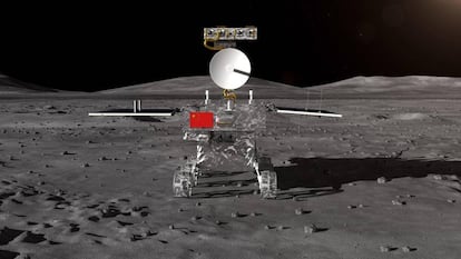 Recreació del vehicle lunar de la sonda 'Chang'i-4'.