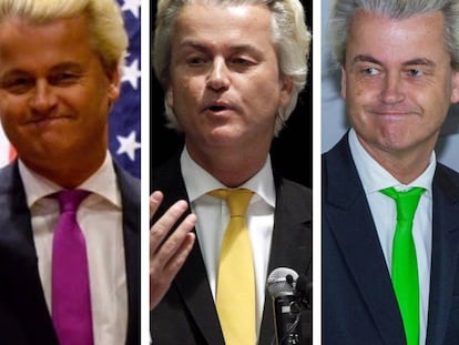 Geert Wilders, el ultraderechista holandés y su colección de corbatas chillonas.