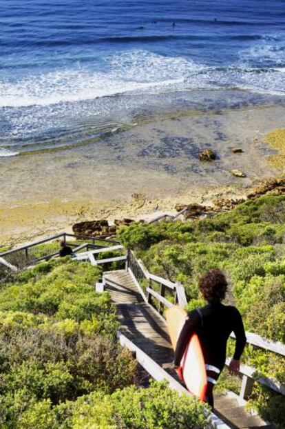 Un sursita en Bells Beach, cerca de la ciudad australiana de Torquay.