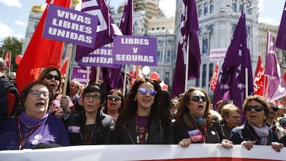 Manifestación del día del Trabajo en Madrid, en 2018.