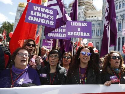 Manifestación del día del Trabajo en Madrid, en 2018.
