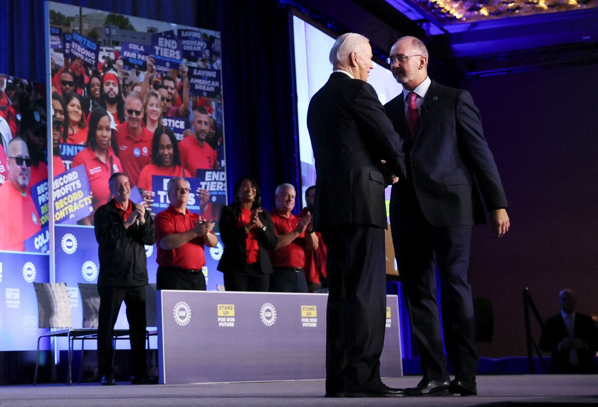 Biden is endorsed by the United Auto Workers in the 2024 election as he ...