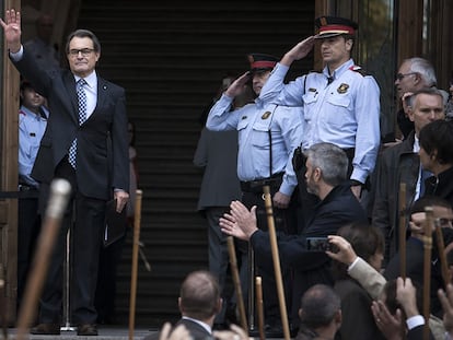 Artur Mas antes de entrar a declarar en los juzgados, en una imagen de archivo.