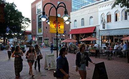 El 'downtown' de Charlottesville, en una imagen de 2014.