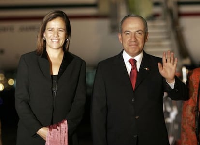 Felipe Calderón y su esposa, Margarita Zavala, en 2008.