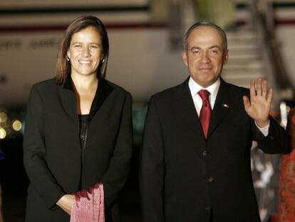 Felipe Calderón y su esposa, Margarita Zavala, en 2008.