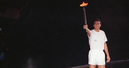 Epi, en la ceremonia inaugural de Barcelona 92.