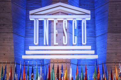 Sala principal de conferencias de la Unesco en Par&iacute;s