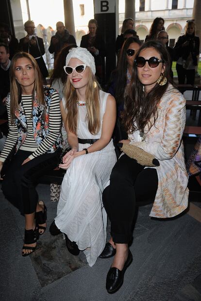 Trío de poderosas en Missoni: Dasha Zhukova, Eugenie Niarchos y Tatiana Santo Domingo.