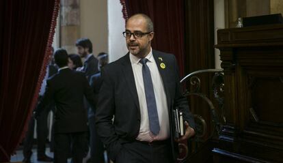 El consejero de Interior catalán, Miquel Buch, el pasado miércoles en el Parlament.