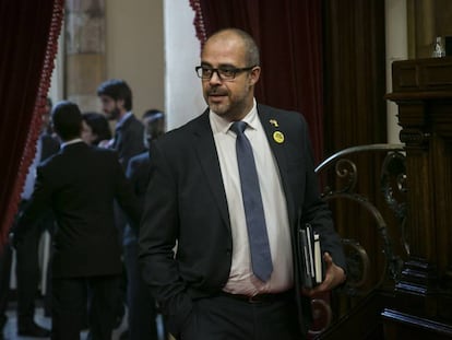 El consejero de Interior catalán, Miquel Buch, el pasado miércoles en el Parlament.
