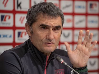 Ernesto Valverde, entrenador del Athletic con 500 partidos en Primera.