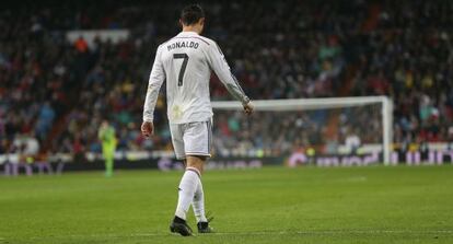 El madridista Cristiano Ronaldo al término de un partido.