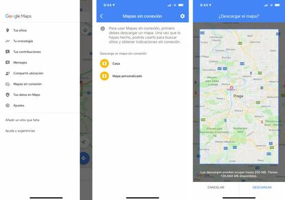 Google Maps descargar mapas.