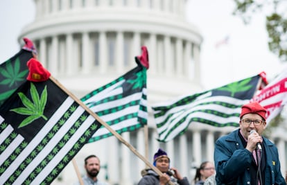 Una protesta a favor de la legalización de la marihuana en Estados Unidos.