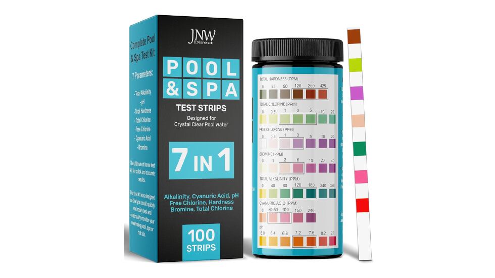 Kit con 100 tiras reactivas de PH para la piscina.
