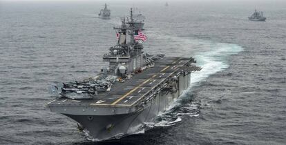 El buque de guerra USS Boxer, en 2016.