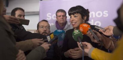 Teresa Rodríguez, en un reciente acto del partido.