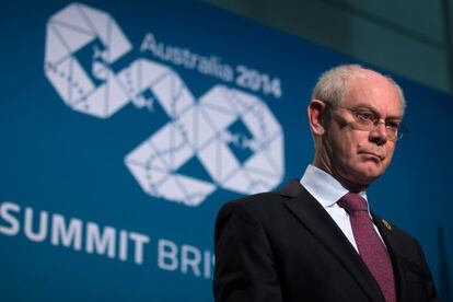 Herman Van Rompuy, el presidente de la Unión Europea, en la conferencia.