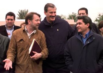 Yarrington junto a Vicente Fox y Jorge Castañeda en Matamoros en el año 2000